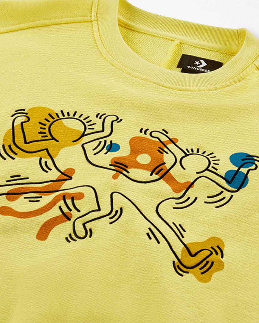 Women's Converse x Keith Haring Shapes Sweatshirts Yellow | AU 106C5Q